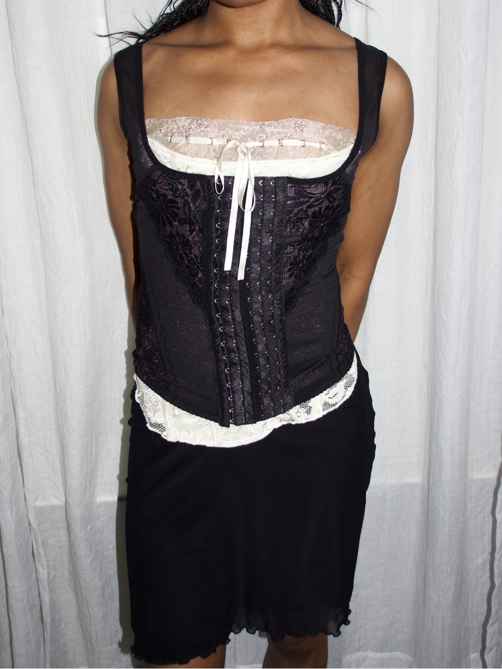 Black Lace Corset Top
